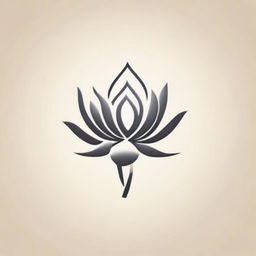 A serene logo featuring a beautifully blooming lotus flower symbolizing purity and an additional icon that represents spirituality.