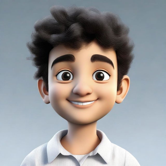 Generate a 3D image of a cute and friendly-looking guy named Zeeshan.