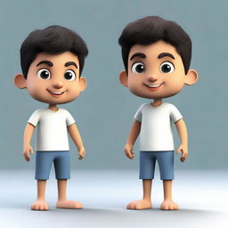 Generate a 3D image of a cute and friendly-looking guy named Zeeshan.