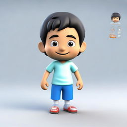 Generate a 3D image of a cute and friendly-looking guy named Zeeshan.