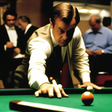 In the movie 'The Hustler', the main character uses a billiard marker to keep score during his intense game.
