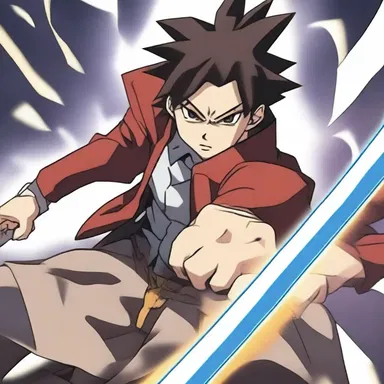 In the anime series, the protagonist wields a blunt weapon in order to defeat his enemies.