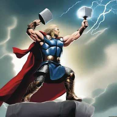 According to mythology, the god of thunder, Thor, wielded a blunt hammer called Mjolnir.