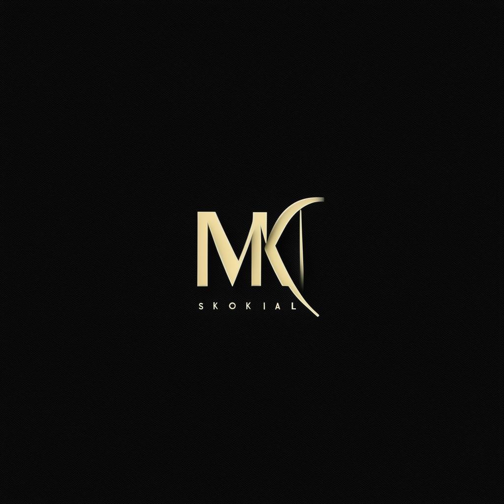 A sleek and stylish logo design featuring the initials 'MK', suitable for personal branding or a business.