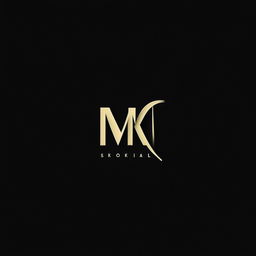 A sleek and stylish logo design featuring the initials 'MK', suitable for personal branding or a business.