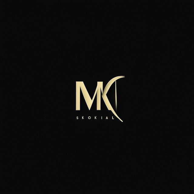 A sleek and stylish logo design featuring the initials 'MK', suitable for personal branding or a business.