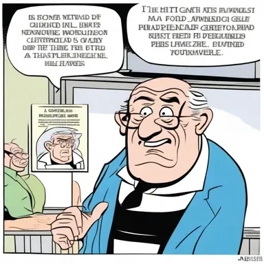 The cartoonist exaggerated the character's flaws to blunt the perfection portrayed in comics.