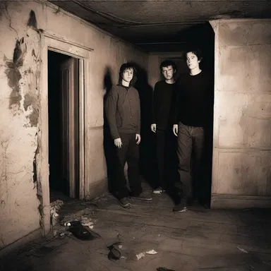 The sodality of ghost hunters ventured into the haunted house to investigate paranormal activity.