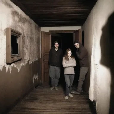 The sodality of ghost hunters ventured into the haunted house to investigate paranormal activity.