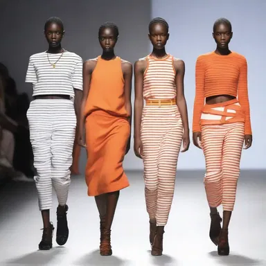 The designer showcased a collection inspired by the style of prison inmates.