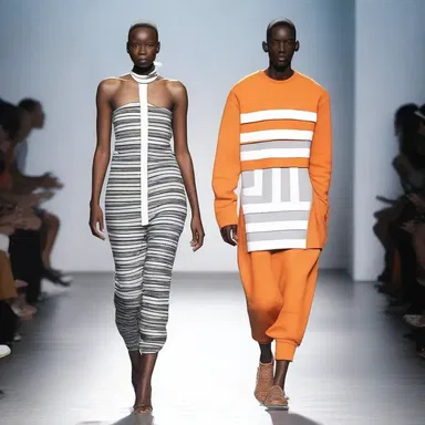 The designer showcased a collection inspired by the style of prison inmates.