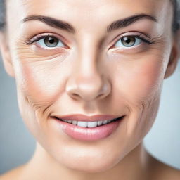 Close-up portrait of a beautiful woman with realistic facial features