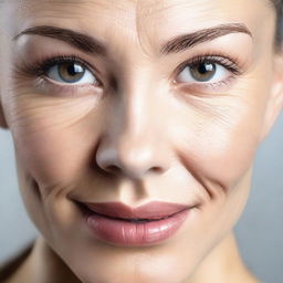 Close-up portrait of a beautiful woman with realistic facial features