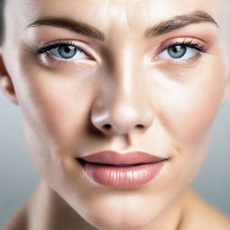 Close-up portrait of a beautiful woman with realistic facial features