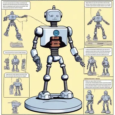 In the comic strip, the robotic character had a poppet valve built into its chest as a power source.