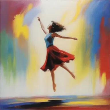 The artist used the concept of a jumpstart as a metaphor for new beginnings in their painting.