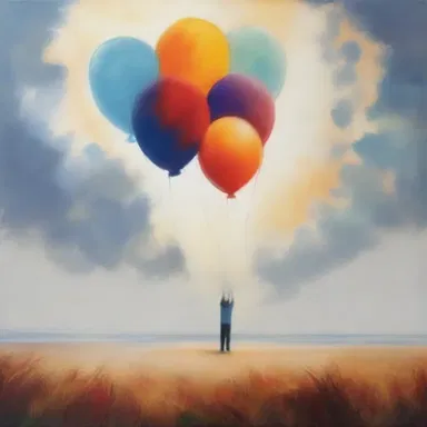 The artist used the concept of a jumpstart as a metaphor for new beginnings in their painting.