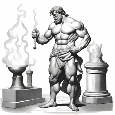 In Greek mythology, Hephaestus, the god of blacksmiths and fire, is often depicted as having an inaptitude for physical beauty due to his physical deformities.