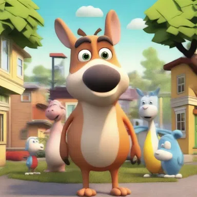In this wacky animated show, the curious protagonist enquires about the origin of the talking animals in their neighborhood.