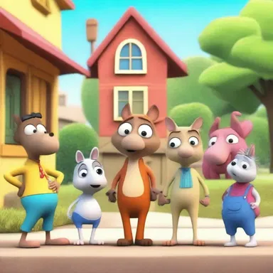 In this wacky animated show, the curious protagonist enquires about the origin of the talking animals in their neighborhood.