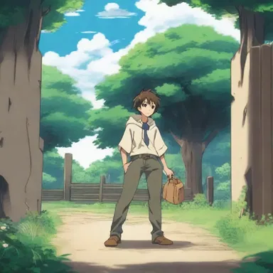 In the anime series, the protagonist enquires about the whereabouts of a mysterious artifact.