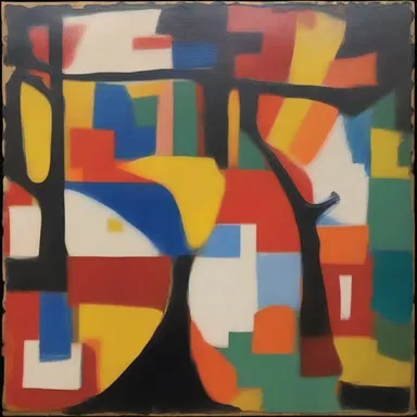 The art critic enquired into the symbolism and hidden meanings portrayed in the abstract painting.