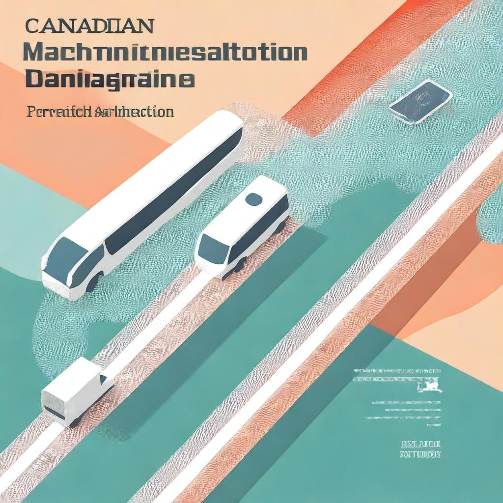 This is a high-quality digital art representation of an online book cover for the Canadian Journal of Machine Learning & Intelligent Transportation (CJMLIT)