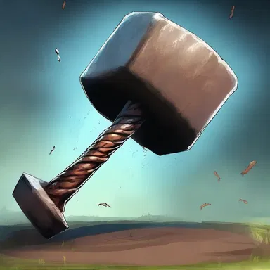The cursed hammer used in the ancient hammer throw competition summons a terrifying creature when thrown into the abyss.