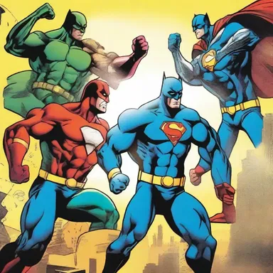 After a long and fierce battle, the superheroes finally patch up their differences and work together to defeat the villain.