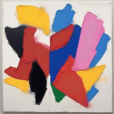 The artist used different colors and brush strokes to represent the process of patching up a broken relationship.