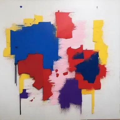 The artist used different colors and brush strokes to represent the process of patching up a broken relationship.
