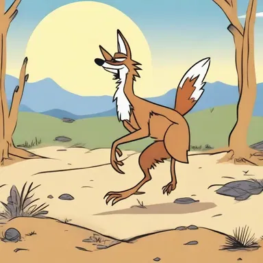 Presumably, the coyote always fails to catch the roadrunner in the cartoon.