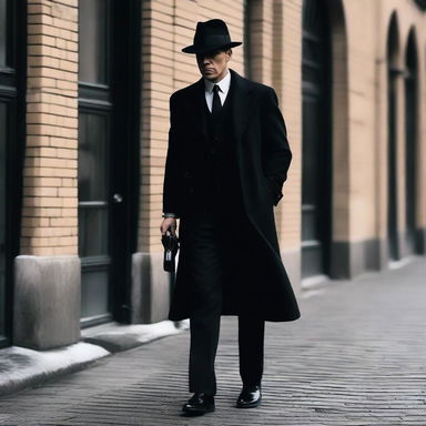 Create a Timeless Mafia Look with a Tailored Black Suit and Fedora Hat