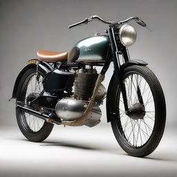 Vintage motorbike with a price tag showing 20 million