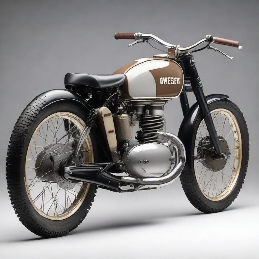 Vintage motorbike with a price tag showing 20 million