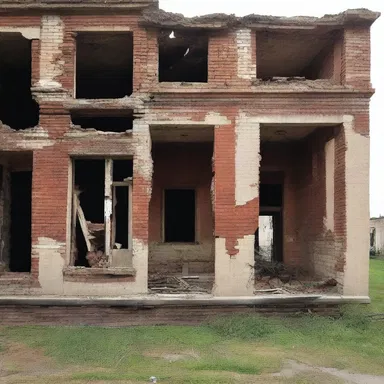 The despicability of the dilapidated building was evident in its crumbling walls and broken windows.