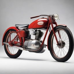 Vintage motorbike with a price tag showing 25 million