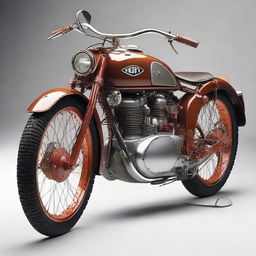 Vintage motorbike with a price tag showing 25 million