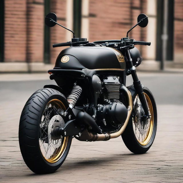 Yamaha XSR motorcycle transformed to mimic the distinct aesthetic features of a Royal Enfield 350 Classic.