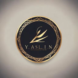 Design a stylish and creative logo for a company named 'Yasmin Decoration'. The logo should embody elegance and sophistication that is associated with interior decorating.