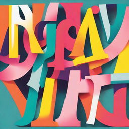 Artfully designed letters 'M' and 'S', each showcasing a unique and striking font style, adorned in vivid colors.