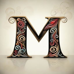 Artistic representation of the letters 'M' and 'S', stylized and embellished in a creative manner.