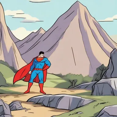 In the cartoon, the superhero's secret hideout was entrenched beneath a mountain.