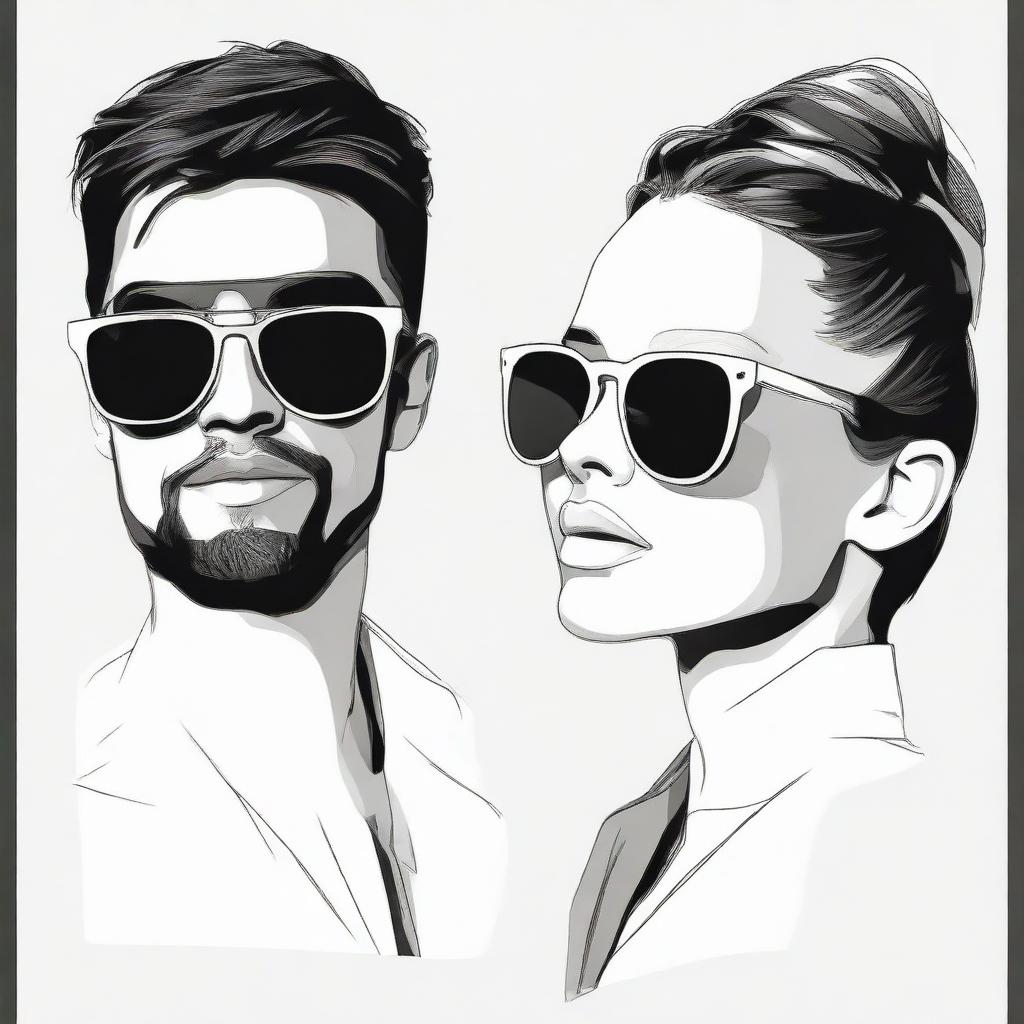 Generate an image of a pair of stylish sunglasses.