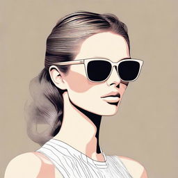 Generate an image of a pair of stylish sunglasses.