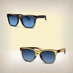 Generate an image of a pair of stylish sunglasses.