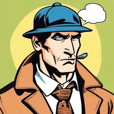 The detective character in the comic book wore a deerstalker hat while solving crimes.