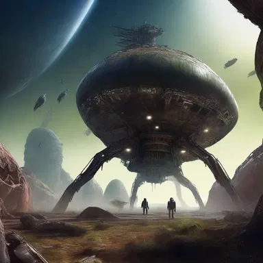 In the science fiction novel, the spaceship encountered an alien planet where everything was in a state of putrescence, with decaying vegetation and foul smells filling the air.