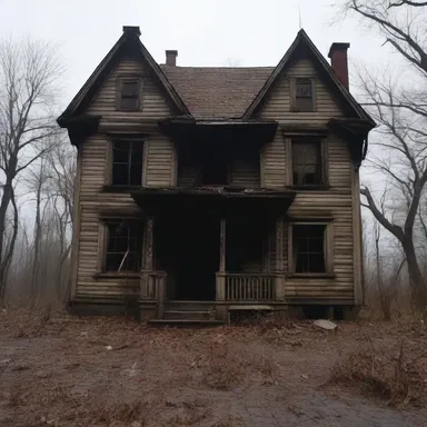 The horror movie showcased a haunted house that was filled with putrescence, with walls covered in rot and a stench that made the characters gag.