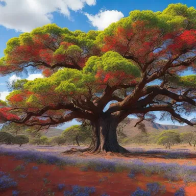 The breathtaking landscape of South Africa was beautifully captured in the film, with wide-angle shots showcasing the majestic bloodwood trees and their colorful flowers.